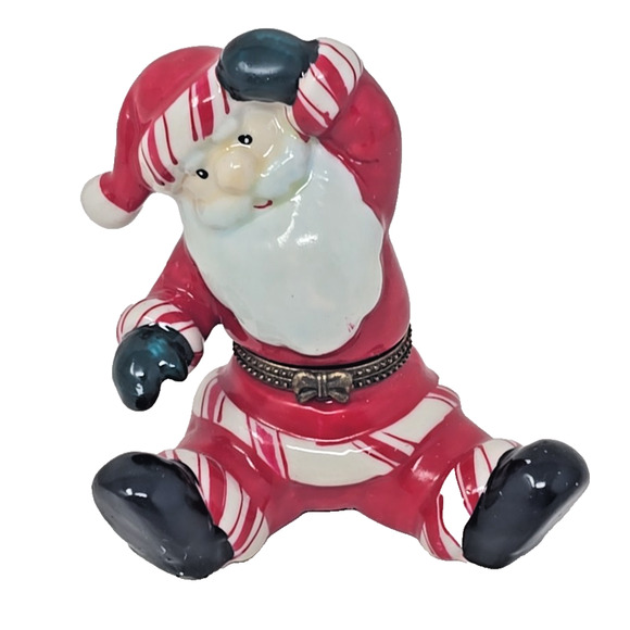 Vintage Ceramic Hinged Trinket Box Holiday Decoration PB194 - Picture 1 of 8